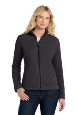 Port Authority Women's Ultra Warm Brushed Fleece Jacket. L211 Graphite/ Deep Black