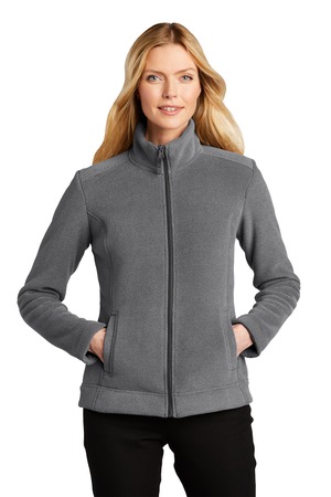 Port Authority Women's Ultra Warm Brushed Fleece Jacket. L211 Gusty Grey/ Sterling Grey
