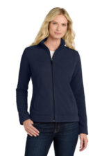 Port Authority Women's Ultra Warm Brushed Fleece Jacket. L211 Insignia Blue/ River Blue Navy