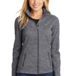 Port Authority Women's Digi Stripe Fleece Jacket. L231 Black
