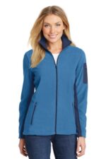 Port Authority Women's Summit Fleece Full-Zip Jacket. L233 Regal Blue/ Dress Blue Navy