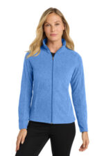 Port Authority Women's Heather Microfleece Full-Zip Jacket. L235 Light Royal Heather