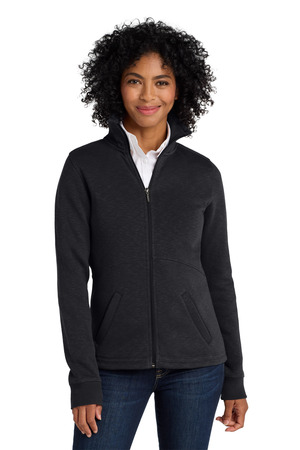 Port Authority Women's Slub Fleece Full-Zip Jacket. L293 Black