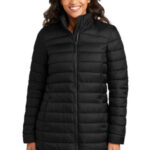 Port Authority Women's Horizon Puffy Long Jacket L365 Deep Black