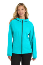 Port Authority Women's Essential Rain Jacket L407 Light Cyan Blue