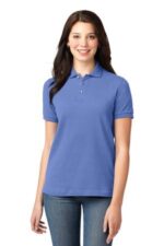 Port Authority Women's Heavyweight Cotton Pique Polo. L420 Blueberry