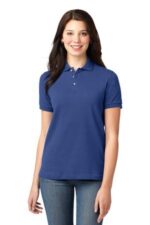 Port Authority Women's Heavyweight Cotton Pique Polo. L420 Royal