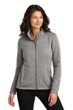 Port Authority Women's Arc Sweater Fleece Jacket L428 Deep Smoke Heather