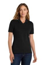 Port Authority Women's Rapid Dry Polo. L455 Jet Black
