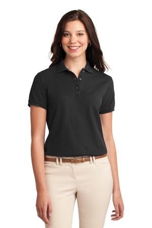 Port Authority Women's Silk Touch Polo. L500 Black