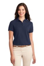 Port Authority Women's Silk Touch Polo. L500 Navy