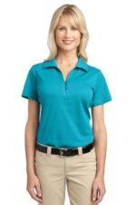 Port Authority Women's Tech Pique Polo. L527 Deep Teal Blue
