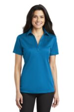 Port Authority Women's Silk Touch Performance Polo. L540 Brilliant Blue