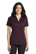 Port Authority Women's Silk Touch Performance Polo. L540 Maroon