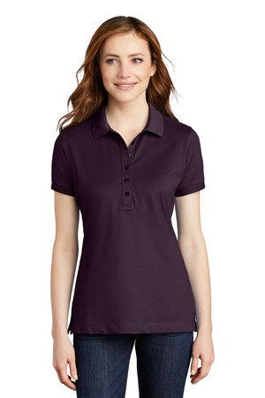 Port Authority Women's Stretch Pique Polo. L555 Aubergine Purple
