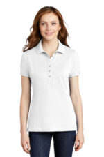 Port Authority Women's Stretch Pique Polo. L555 White