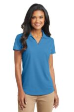 Port Authority Women's Dry Zone Grid Polo. L572 Celadon Blue