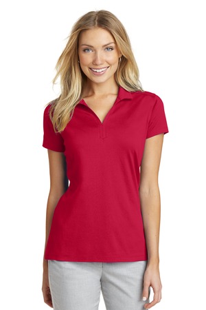 Port Authority Women's Rapid Dry Mesh Polo. L573 Engine Red