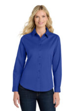 Port Authority Women's Long Sleeve Easy Care Shirt. L608 Royal/ Classic Navy