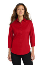 Port Authority Women's 3/4-Sleeve Easy Care Shirt. L612 Red