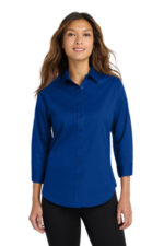 Port Authority Women's 3/4-Sleeve Easy Care Shirt. L612 Royal