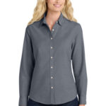 Port Authority Women's SuperPro Oxford Shirt. L658 Black