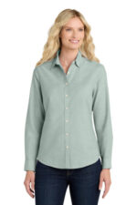 Port Authority Women's SuperPro Oxford Shirt. L658 Green