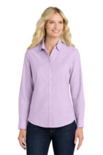 Port Authority Women's SuperPro Oxford Shirt. L658 Soft Purple