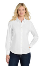Port Authority Women's SuperPro Oxford Shirt. L658 White