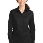Port Authority Women's SuperPro Twill Shirt. L663 Black