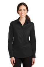 Port Authority Women's SuperPro Twill Shirt. L663 Black