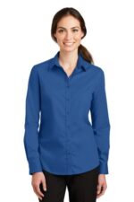 Port Authority Women's SuperPro Twill Shirt. L663 True Blue