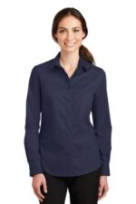 Port Authority Women's SuperPro Twill Shirt. L663 True Navy
