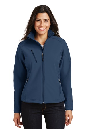 Port Authority Women's Textured Soft Shell Jacket. L705 Insignia Blue