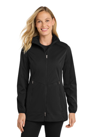 Port Authority Women's Active Hooded Soft Shell Jacket. L719 Deep Black