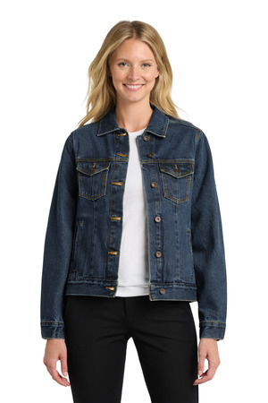 Port Authority Women's Denim Jacket. L7620 Denim Blue