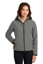Port Authority Women's Glacier Soft Shell Jacket. L790 Smoke Grey/ Chrome