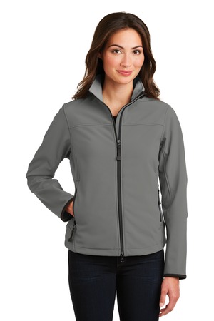 Port Authority Women's Glacier Soft Shell Jacket. L790 Smoke Grey/ Chrome