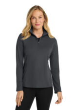 Port Authority Women's Pinpoint Mesh 1/2-Zip . L806 Battleship Grey