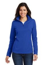 Port Authority Women's Pinpoint Mesh 1/2-Zip . L806 True Royal