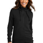 Port Authority Women's Smooth Fleece Hooded Jacket L814 Deep Black