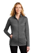 Port Authority Women's Collective Striated Fleece Jacket. L905 Sterling Grey Heather