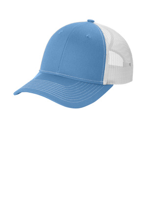 Port Authority Snapback Ponytail Trucker Cap LC401 Carolina Blue/ White