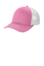 Port Authority Snapback Ponytail Trucker Cap LC401 True Pink/ White