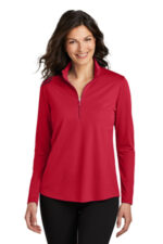 Port Authority Women's Dry Zone UV Micro-Mesh 1/4-Zip LK112 Rich Red