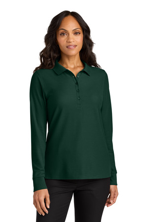 Port Authority Women's Wearever Signature Pique Long Sleeve Polo LK200LS Dark Green