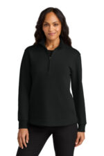Port Authority Women's Wearever Signature Double Pique 1/4-Zip LK210 Deep Black