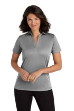 Port Authority Women's Heathered Silk Touch Performance Polo. LK542 Shadow Grey Heather