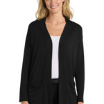 Port Authority Women's Concept Long Pocket Cardigan . LK5434 Black