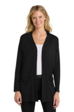 Port Authority Women's Concept Long Pocket Cardigan . LK5434 Black